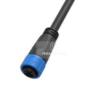 M19 Waterproof Connector 3+5 Pin Male Plug 125V/30V 15A/2A Self-Locking Rubber