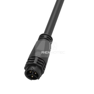 M19 Waterproof Connector 3 Pin Female Plug 600V 20A Self-Locking Rubber