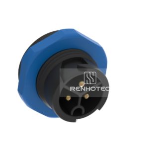 M19 Waterproof Connector 3 Pin Male Socket 600V 20A Self-Locking Front-Mounted Socket