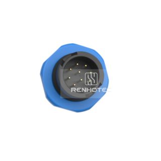 M19 Waterproof Connector 9 Pin Male Socket 60V 5A Self-Locking Front-Mounted Socket