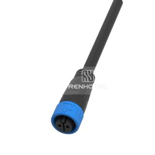 M19 Waterproof Connector 2 Pin Jack Male Plug 600V 20A Self-Locking Rubber