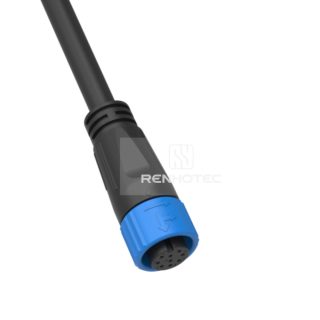 M19 Waterproof Connector 9 Pin Jack Male Plug 60V 5A Self-Locking Rubber