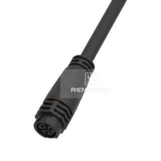 M19 Waterproof Connector 3 Pin Jack Female Plug 600V 20A Self-Locking Rubber