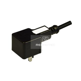 Type A Solenoid Valve Connector With Male Contacts, 2+PE, No Protection Circuit, 1M Wire Harness, 90°Outlet