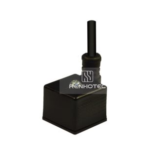 Type A Solenoid Valve Connector, 2+2PE, No Protection Circuit, 1M Wire Harness, 180°Outlet