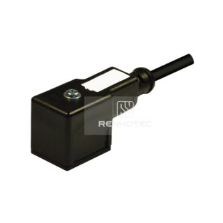 Type B EN175301-803 Solenoid Valve Connector, 2+PE, No Protection Circuit, 1M Wire Harness, 90°Outlet