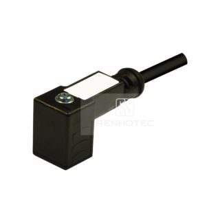 Type C EN175301-803 Solenoid Valve Connector, 2+2PE, No Protection Circuit, 1M Wire Harness, 90°Outlet