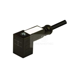 Type C EN175301-803 Solenoid Valve Connector, 2+2PE, With Diode, 1M Wire Harness, 90°Outlet