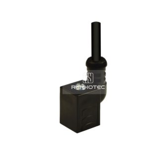 Type C Industrial Solenoid Valve Connector, 3+PE, No Protection Circuit, 1M Wire Harness, 180°Outlet