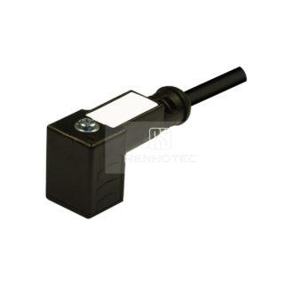 Type C Industrial Solenoid Valve Connector, 2+2PE, No Protection Circuit, 1M Wire Harness, 90°Outlet