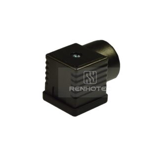 Type A Solenoid Valve Connector, 2+PE, No Protection Circuit, Screw Terminal, 1/2" NPTF