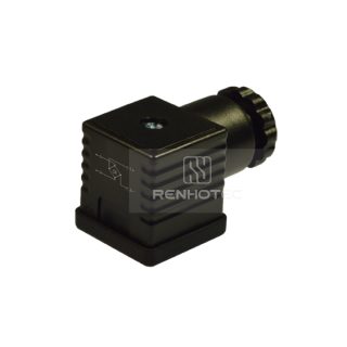 Type A Solenoid Valve Connector, 2+PE, With FullWave Bidge Rectifier, Screw Terminal, PG11 1230V AC