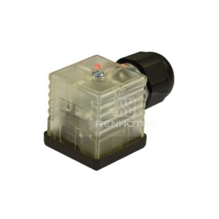 Type A Solenoid Valve Connector, 2+PE, With Led + Diode, Screw Terminal, SKPG11 115V DC