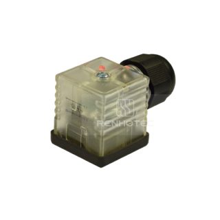 Type A Solenoid Valve Connector, 2+PE, With Bipolar Led + Varistor, Screw Terminal, SKPG11 115V AC/DC
