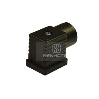 Type B Industrial Solenoid Valve Connector, 2+PE, No Protection Circuit, Screw Terminal, 1/2" NPTF