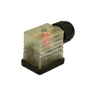 Type B Industrial Solenoid Valve Connector, 2+PE, With Led + Diode, Screw Terminal, SKPG9 24V DC