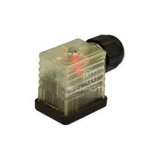 Type B Industrial Solenoid Valve Connector, 2+PE, With Bipolar Led + Varistor, Screw Terminal, SKPG9 230V AC/DC