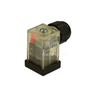 Type C EN175301803 Solenoid Valve Connector, 2+PE, With Led + Diode, Screw Terminal, SKPG7 115V DC