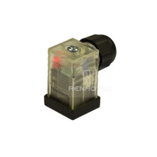 Type C Industrial Solenoid Valve Connector, 2+PE, With Bipolar led, Screw Terminal, SKPG7 230V AC/DC