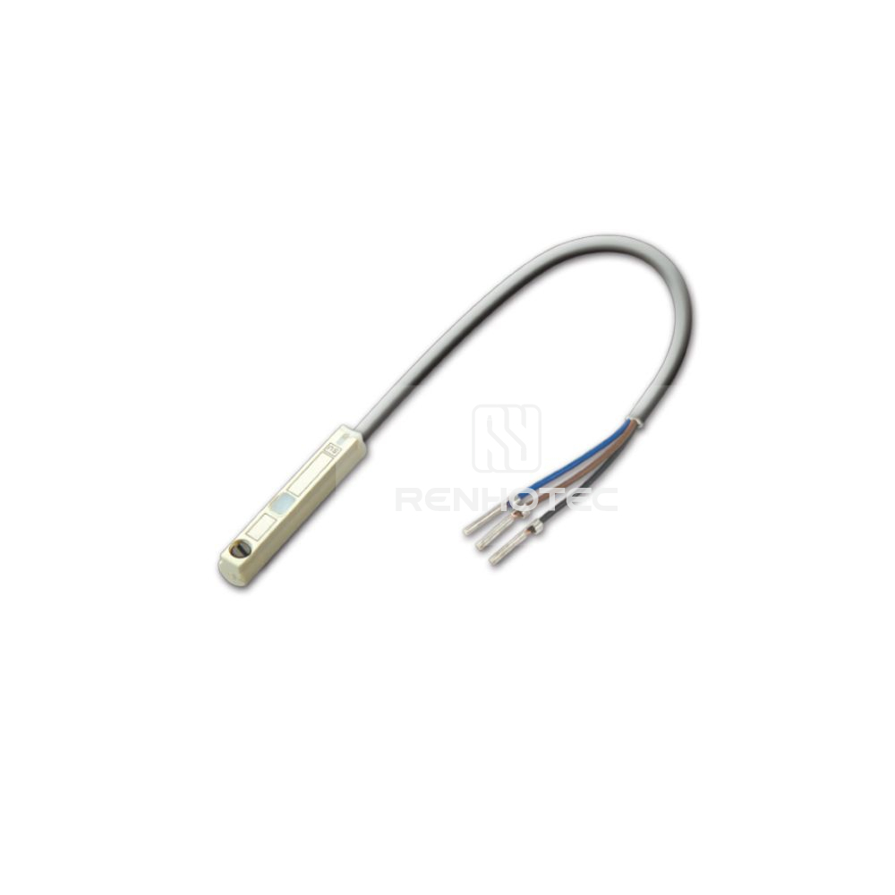 IP67 3-Wire Type Normally Open PNP Magnetic Proximity Sensor, LED Indicator Plastic Housing, with Grey PUR Cable