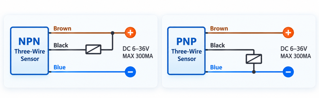 NPN and PNP 3-Wire Sensors